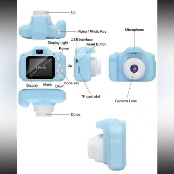 ☀️ Kid Friendly Portable Mini Digital Camera - in Blue - Picture 4 of 7